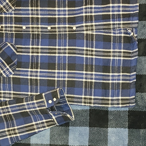 Vintage. Five Brothers. Made in USA. Snap-button-up. Size Medium-Tall - Picture 9 of 11